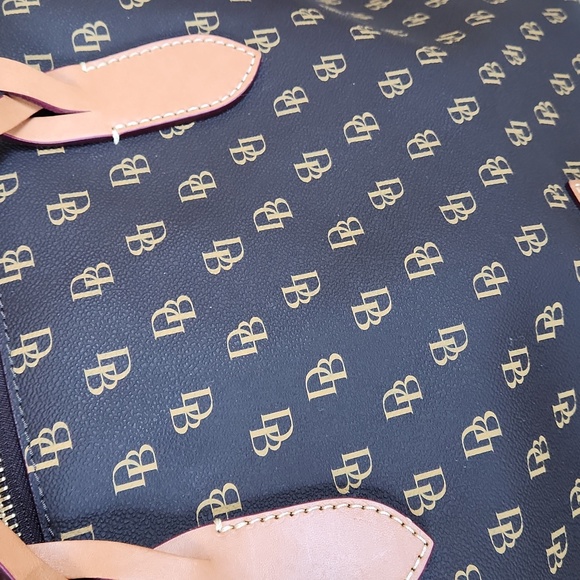 Like New Dooney & Bourke Signature Logo Brown Tmoro & Gold Domed Satchel 🤎 - Picture 3 of 16